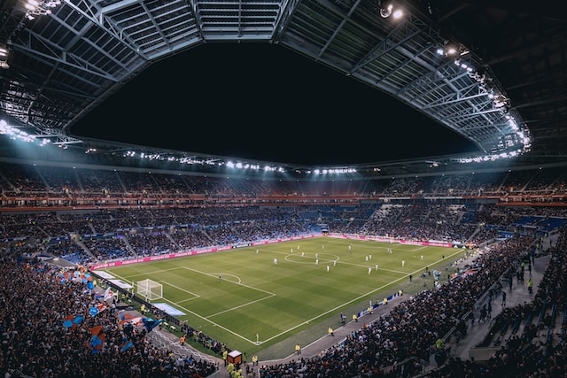 A soccer stadium